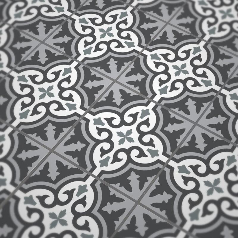 Floor Tile Decals For Kitchen And Bathroom Moroccan Gray